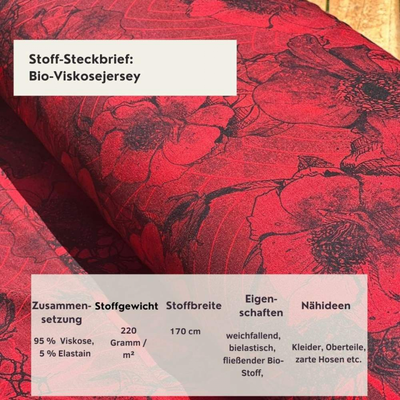 Bio Viskosejersey mit Überbreite: Eigenproduktion Moulin von Graustufen-Stoffe